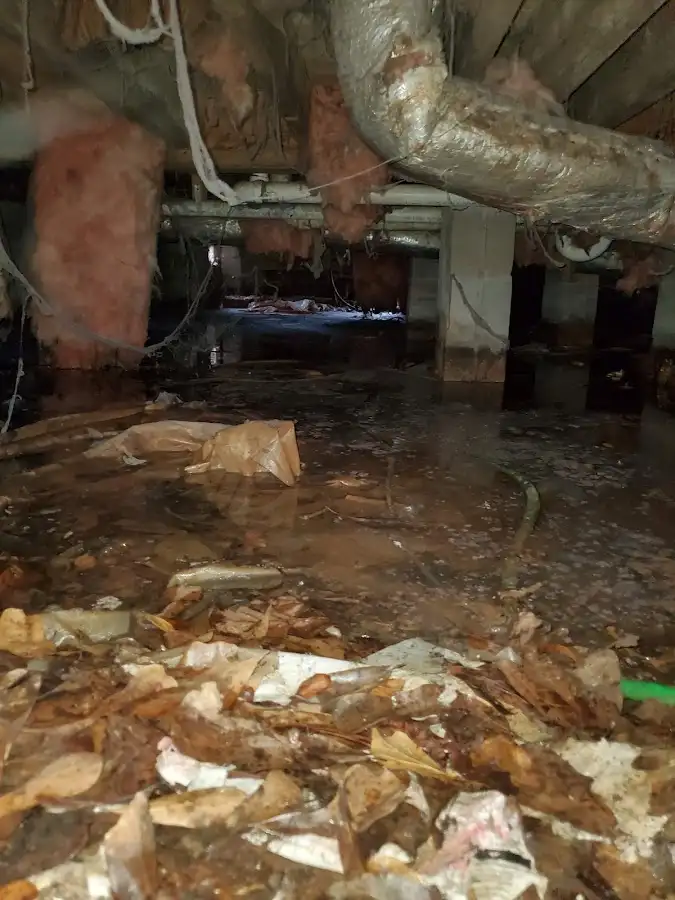 Crawl space flood assessment for Commercial Water Damage Restoration in Sherwood